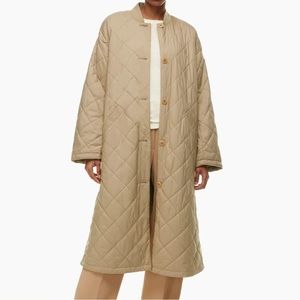 Aritzia - Pavant Quilted Long Jacket - 2XS - NWT - Gold Camel